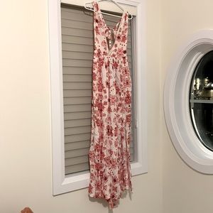 ASOS Floral Dress with Front Slit, Open Back